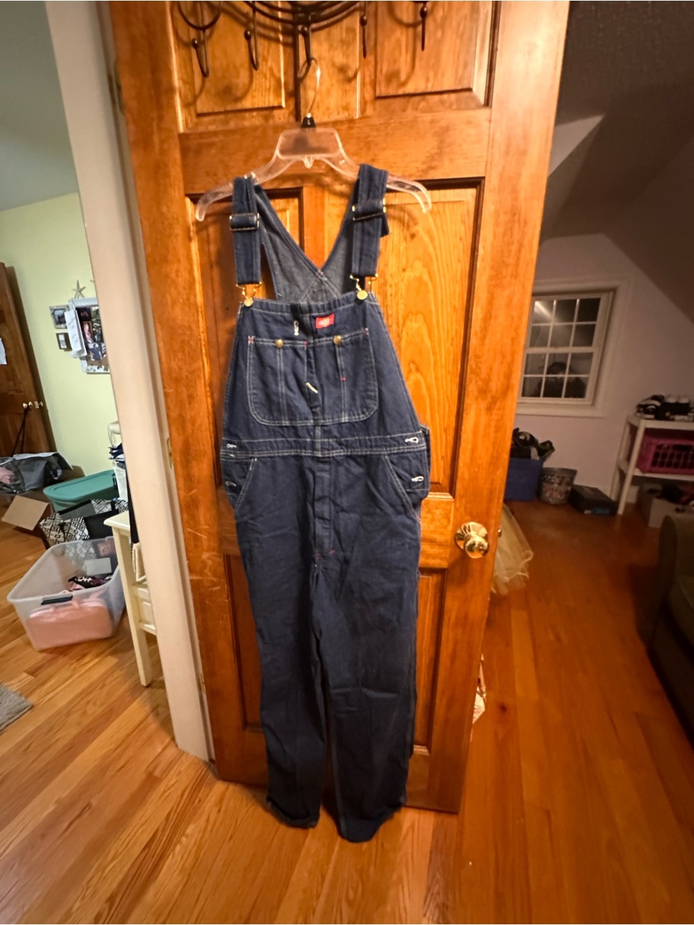 Classic Dickies Men’s Denim Overalls - Dark Blue